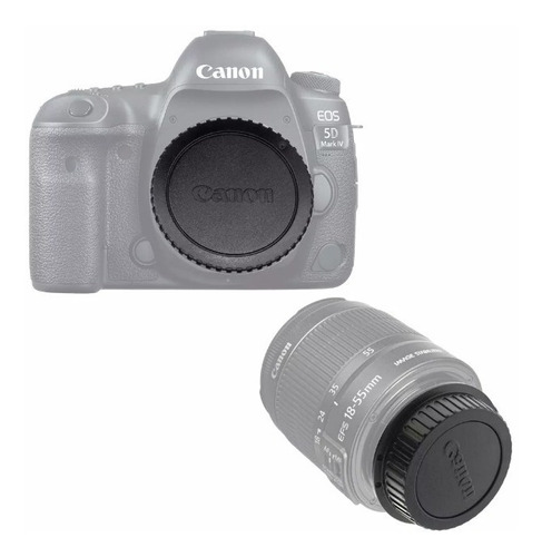 Kit Tapa Body Camara Y Tapa Trasera Lente Canon