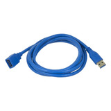 Cabo Extensor 5 Metros 3.0 Usb Macho Fêmea Super Rápido Cor Azul