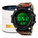 Relógio S-shock Skmei 1384 Camuflado Militar Digital Cor Da Correia Bege Camuflado Cor Do Bisel Preto Cor Do Fundo Preto