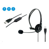 Fone De Ouvido Headset Telemarketing Com Microfone Usb