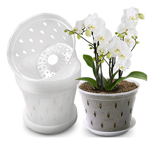 Lanccona Orchid Pot, 8 Pack De Macetas Para Orquideas Con...