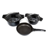 Batería Cocina Roichen Juego 5 Piezas Black Profesional   