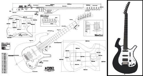 Plano Guitarra Eléctrica Parker Nitefly - Escala Completa