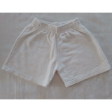 Short Blanco Liso Colegial Algodón Talle 6