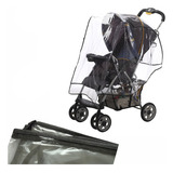 Forro Plastico Protector De Lluvia Coche Para Bebe Negro