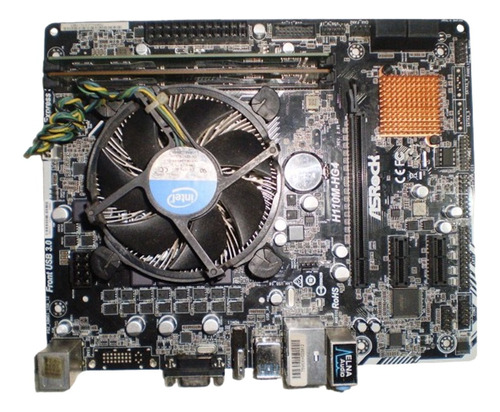 Kit Placa-mãe Asrock H110m-hg4 + Cpu + Cooler + Memórias 