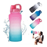 Botella Motivacional Deportiva De Agua 2 Litros Color Rosa