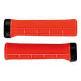 Brand-x Half- Waffle Lock-on Handlebar Grips Red