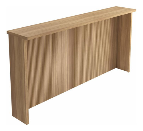 Bancada Cozinha Painel Ilha Ripado Nesher 200 Cm Mdf Nature