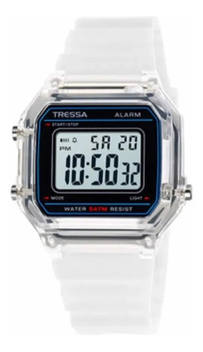 Reloj Tressa Casey Digital Silicona Retro Wr Sumergible 50 M