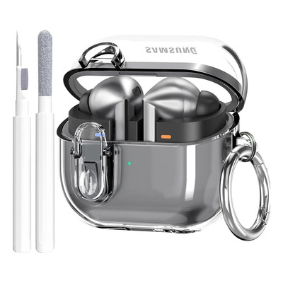 Funda Para Transparent Samsung Galaxy Buds 3/3pro Auricular Case+bolígrafo De Limpieza Estuche Para Auriculares Accesorios Para Celulares