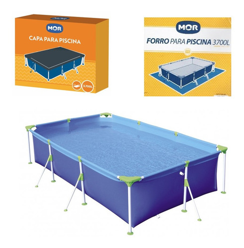 Piscina Premium 3700 Litros Com Capa + Forro - Mor