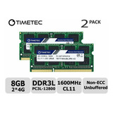 Memoria Ram 8gb (2x4gb) Ddr3 1600mhz Sodimm Timetec