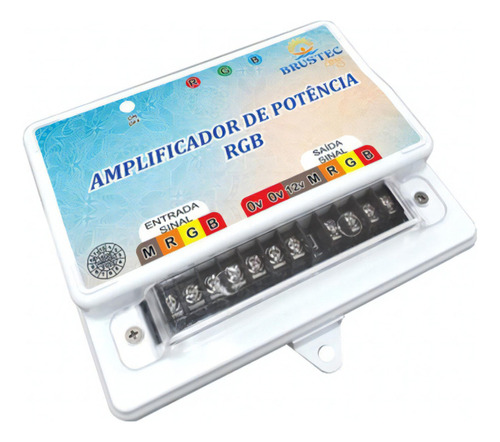 Amplificador De Potência De Iluminação Rgb Piscina - Brustec 12v