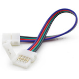 Conector Fita Led 10mm  Rgb  4 Vias  2 Terminais - 5 Unid.