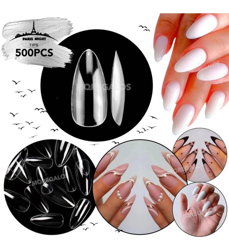  X500 Tips Para Soft Gel Y Press On Paris Night Uñas Manicur