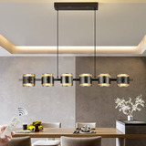 Lámpara Colgante Led Negra Moderna Para Cocina,48w, 6 Luce