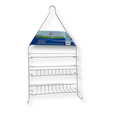 Organizador De Ducha Metal Blanco Fierro Colgador 47cmx27cm