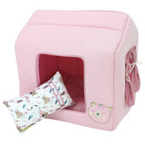 Casinha Para Cachorro E Gato Rosa Pata Chic