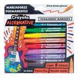 Marcador Permanente Delgado 8 Piezas Crayola 