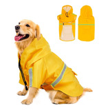 Impermeable Perros Capucha Con Rayas Reflectantes Ajustable