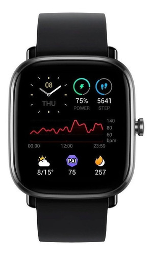 Smartwatch Amazfit Fashion Gts 2 Mini 1.55  Caja De  Aleación De Aluminio  Black, Malla  Midnight Black De  Silicona A2018