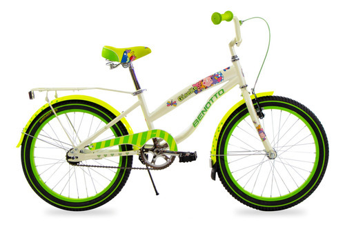 Bicicleta Benotto Cross Giselle R20 Niña Freno Contrapedal Color Verde/crema Tamaño Del Cuadro Unitalla