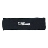 Balaca Banda De Algodón Elástico Wilson Sudadera Deporte Fit Color Negro