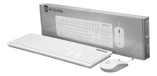 Kit Teclado E Mouse Brazilpc Com Fio Branco