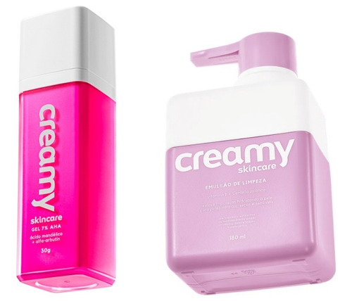 Combo Creamy Skincare Ácido Mandelico E Emulsão De Limpeza 