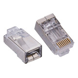 Satmaximum Blindado Cat6 Conectores Rj45 Chapado En Oro Rj45