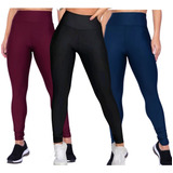 Calça Flanelada Térmica Antifrio Tecido Legging Kit 3 Und