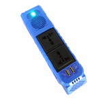 Inversor De Voltaje De 12 V, 200 W Con 2 Usb Y Pinzas.