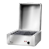 Parrilla Electrica Cook And Food Nogal 53cm Acero Inox. Tapa