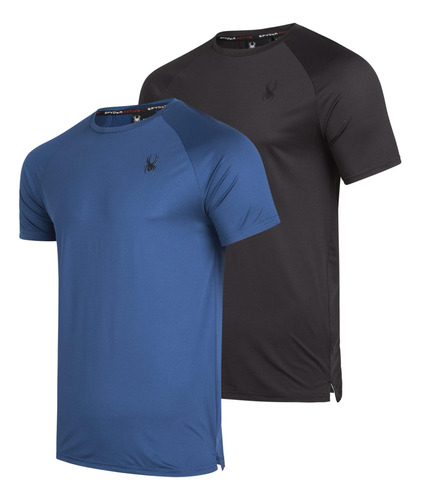 Spyder Camiseta Activa Para Hombre - Paquete De 2 Camisetas 