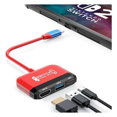 Cable Adaptador Tipo C A Hdmi Para Tv Nintendo Switch & Oled | Meses sin interés