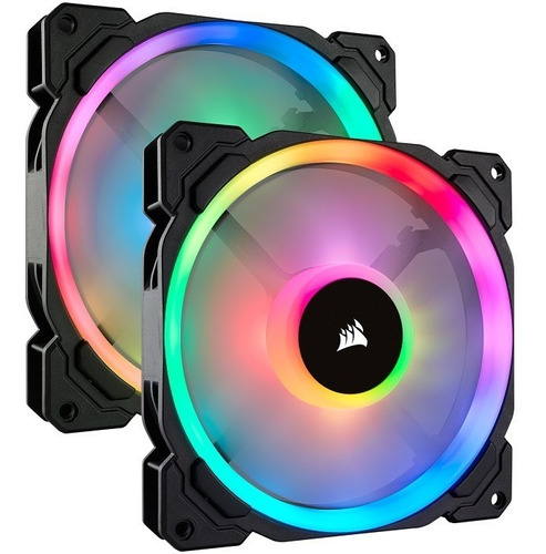 2 Ventiladores Corsair Ll140 140mm Led Rgb Halo Controlador