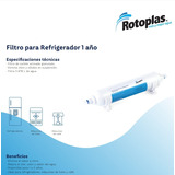 Filtro Externo  Para Refrigerador O Máquina De Hielo.