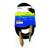 Cable Plug 6.5 Mono A Rca 1.5 M De Lujo Metalica Garmath
