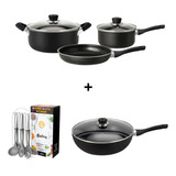 Set De Ollas Teflon Antiadherente Wok Utensilio Hudson