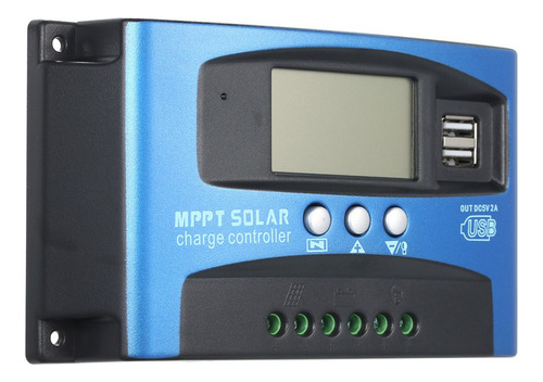 50a Mppt Controlador De Carga Solar Dual Usb Display Lcd