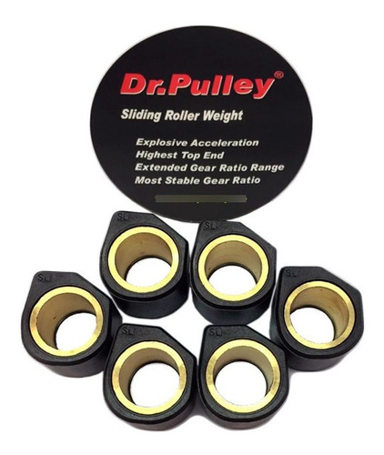 Rodillos Dr Pulley Variador Vespa Gts 300. 12.5gr. Motos Mca