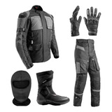Jaqueta E Calça Armor Kit Motociclista Bota Strike Luva Texx