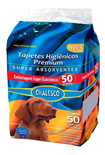 Tapete Higiênico Premium 50 Unidades Para Cães - Chalesco