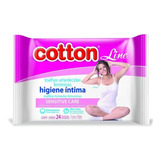 Toalhas Umedecidas Femininas Higiene Intima Cotton Line 2 Pc