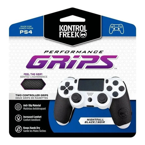 Tira Emborrachada Adesiva Grip Kontrolfreek Para Ps4 Cor Preto Liso