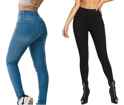 Promo Pack X2! Jeggings Pantalon Calza De Jean Varios Talles