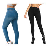 Promo Pack X2! Jeggings Pantalon Calza De Jean Varios Talles