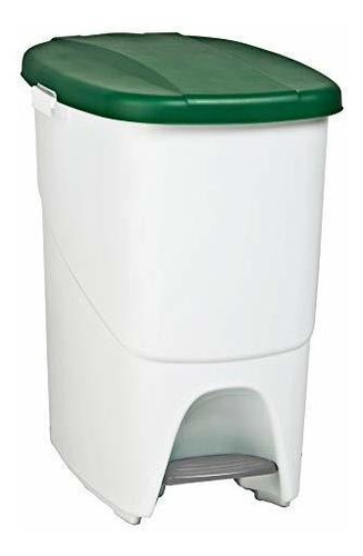 Cubo De Basura Denox Eco 25 Litros Cm Verde Y Blanco