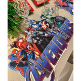 Kit Heróis 6 Americanos 3d Supla Avengers Mesa Infantil 